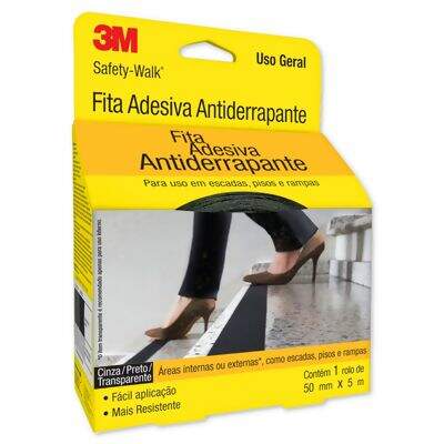 Fita Adesiva Antiderrapante Safety-Walk (50 mm x 5 m) Preto 3M