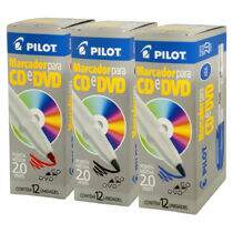 Marcador Permanente para CD e DVD (2.0 mm) CX 12 UN Pilot