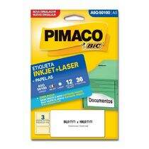 Etiqueta Adesiva A5 Inkjet + Laser A5Q-50100 (50,0 x 100,0 mm) c/03 CL 12 UN Pimaco 