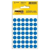 Etiqueta Adesiva para Identificação Pimaco Multiuso TP12 AZ (12 mm) Azul c/210