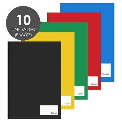 Caderno Brochurão Universitário Capa Dura (48 Folhas) Class Liso PT 10 UN Foroni