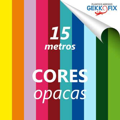 Plástico Adesivo (45 cm x 15 m) Cores Opacas Gekkofix