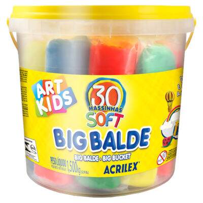 Massa de Modelar Soft (1,5 kg) Big Balde Art Kids Acrilex