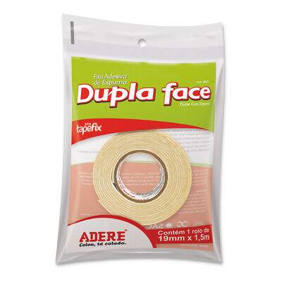 Fita Adesiva Dupla Face Espuma Tapefix 285S (19 mm x 1,5 m) Adere