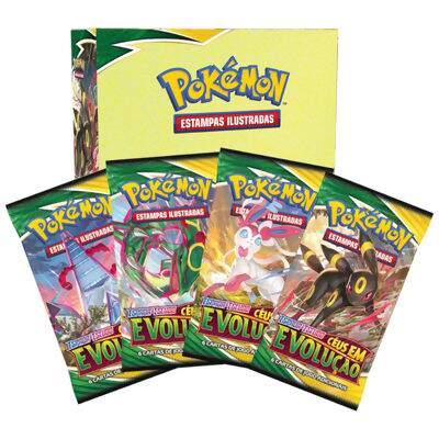 Pacote Cartas Pokémon EE2 Booster 6 Cartas - Rixa Rebelde