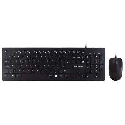 Teclado e Mouse com Fio USB Combo TC240 Multilaser