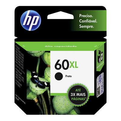 Cartucho de Tinta Original HP 60XL (13,5ml) Preto (CC641WB)