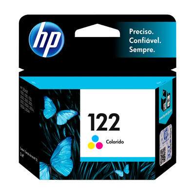 Cartucho de Tinta Original HP 122 (2ml) Colorido (CH562HB)