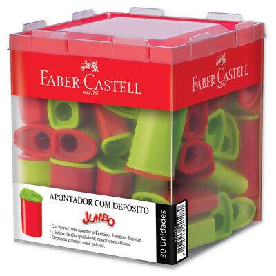 Apontador com Depósito Jumbo DP 30 UN Faber-Castell