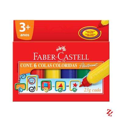 Cola Colorida 6 Cores (23g) Faber Castell