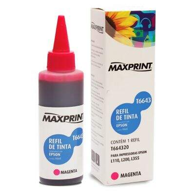 Refil de Tinta Compatível Epson 664 Maxprint (100ml) Magenta (T664320)