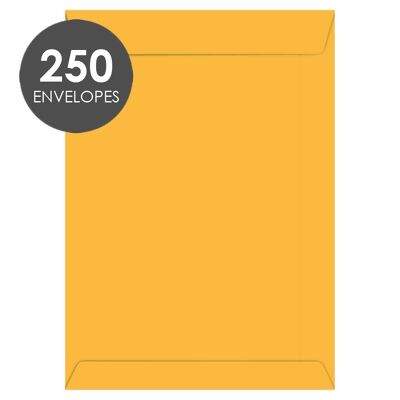 Envelope Saco (229 x 324) 80g/m² Ouro CX 250 UN Foroni