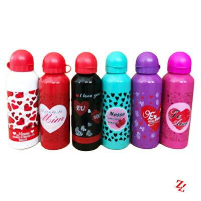 Garrafa de Alumínio Estampada (500ml) Amor Interponte