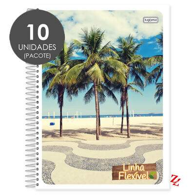 Caderno Espiral Universitário Capa Flexível 1 Matéria (96 Folhas) 163 PT 10 UN Kajoma