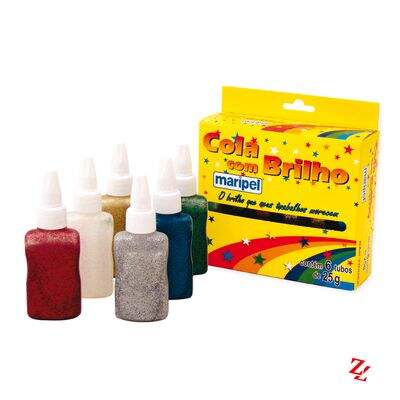 Cola Glitter (25g) 6 Cores Maripel