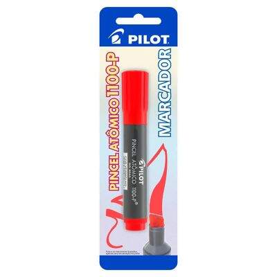 Marcador Permanente Pincel Atômico 1100-P Vermelho Pilot