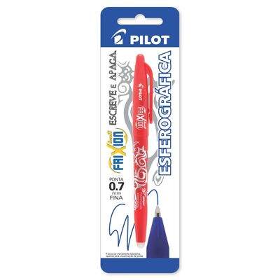 Caneta Esferográfica Apagável FriXion Ball Fina (0.7 mm) Vermelho Pilot