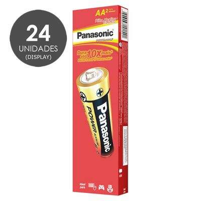 Pilha Alcalina AA (LR6) Pequena 1.5V PT 24 UN Panasonic