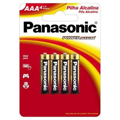 Pilha Alcalina AAA (LR03) Palito 1.5V CL 04 UN Panasonic