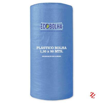 Plástico Bolha em Bobina Biodegradável (1,30 x 90 m) Azul Ecobolha