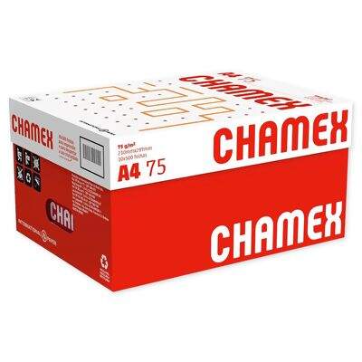 Papel Sulfite A4 (210 x 297 mm) 75g/m² Chamex Office 10 x 500 Folhas