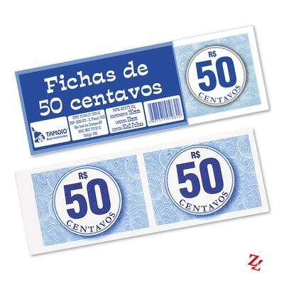 Fichas para Festa 50 Centavos PT 10 UN Tamoio