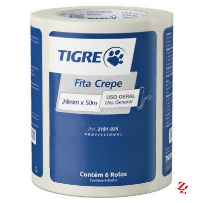 Fita Adesiva Crepe Uso Geral (24 mm x 50 m) PT 06 UN Tigre