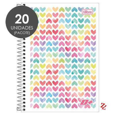 Caderno Espiral 1/4 Capa Flexível (48 Folhas) D+ PT 20 UN Tilibra