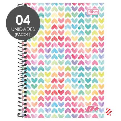 Caderno Espiral 1/4 Capa Dura (96 Folhas) D+ PT 04 UN Tilibra