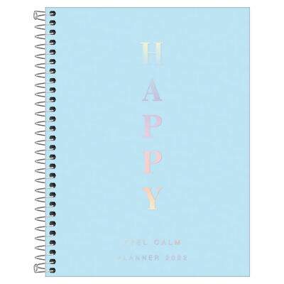 Planner 2022 Espiral Happy Azul M7 Tilibra