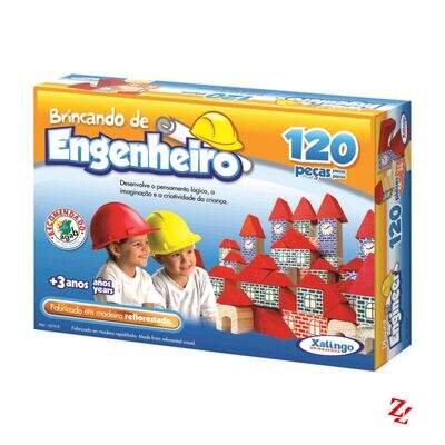 Brinquedo Engenheiro Xalingo com 120 Peças