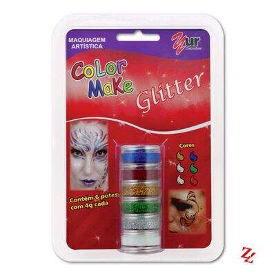 Tinta Facial Cremosa Glitter Maquiagem Artística 06 Cores Colormake