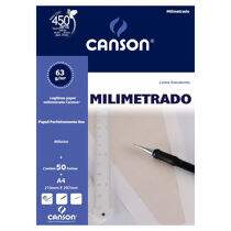 Bloco de Papel Milimetrado A4 (50 Folhas) 63g/m² Canson