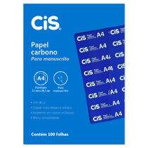 Papel Carbono A4 Manuscrito (100 Folhas) Azul CX 100 UN CiS