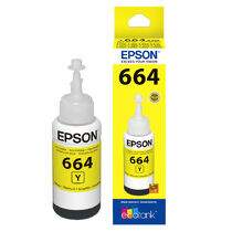 Refil de Tinta Original Epson 664 EcoTank (70ml) Amarelo (T664420)