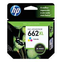 Cartucho de Tinta Original HP 662XL (8ml) Colorido (CZ106AB)