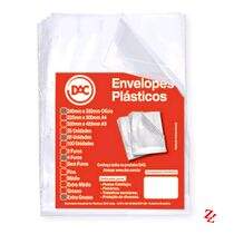 Envelope Plástico 4 Furos Ofício (240 x 330 mm) Extra Grosso 5088-50 PT 50 UN DAC
