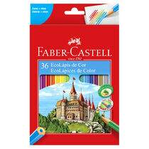 Lápis de Cor Comum EcoLápis (36 Cores) Sextavado Faber-Castell