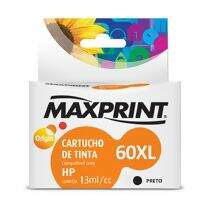 Cartucho de Tinta Compatível HP 60XL Maxprint (13ml) Preto (CC641WL)