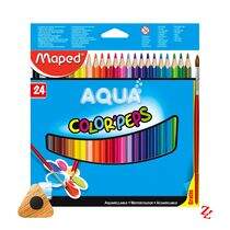 Lápis de Cor Aquarelável Color'Peps Aqua (24 Cores) Triangular Maped