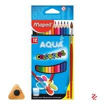 Lápis de Cor Aquarelável Color'Peps Aqua (12 Cores) Triangular Maped