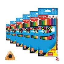 Lápis de Cor Color'Peps Classic (12 Cores) Triangular + Apontador + Lápis Grafite Black Peps Maped