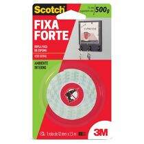 Fita Adesiva Dupla Face Espuma Scotch Fixa Forte (12 mm x 1,5 m) 3M