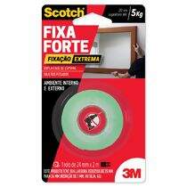 Fita Adesiva Dupla Face Espuma Scotch Fixa Forte Extrema (24 mm x 2 m) 3M