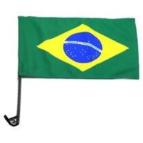 Bandeira com Haste para Carro (30 x 45 cm) PT 12 UN Bem Brasil