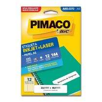 Etiqueta Adesiva A5 Inkjet + Laser A5Q-2372 (22,0 x 90,0 mm) c/12 CL 12 UN Pimaco 