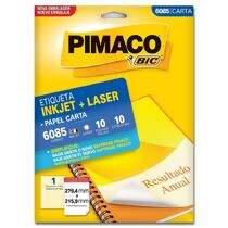 Etiqueta Adesiva Carta Inkjet + Laser 6085 (279,4 x 215,9 mm) c/01 CL 10 UN Pimaco