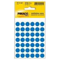 Etiqueta Adesiva para Identificação Pimaco Multiuso TP12 AZ (12 mm) Azul c/210