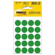 Etiqueta Adesiva para Identificação Pimaco Multiuso TP19 VD (19 mm) Verde c/200