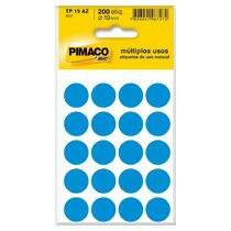 Etiqueta Adesiva para Identificação Pimaco Multiuso TP19 AZ (19 mm) Azul c/200